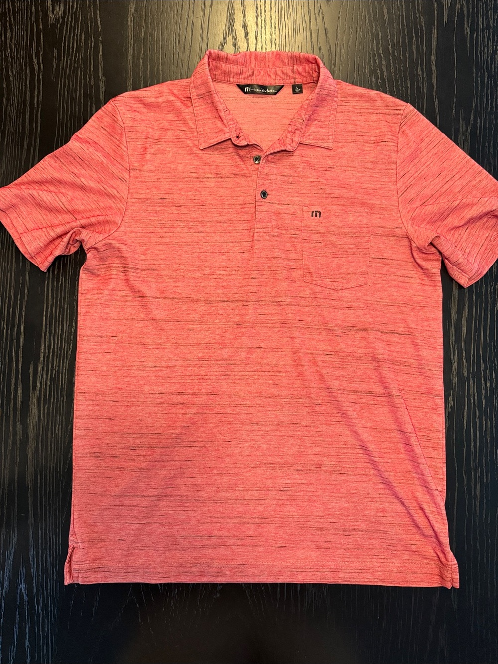 Travis Mathew Heather black/ Red Polo